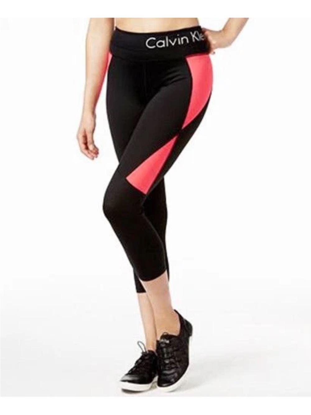 Calvin Klein Womens Performance Colorblocked Leggings Size Large NWT.